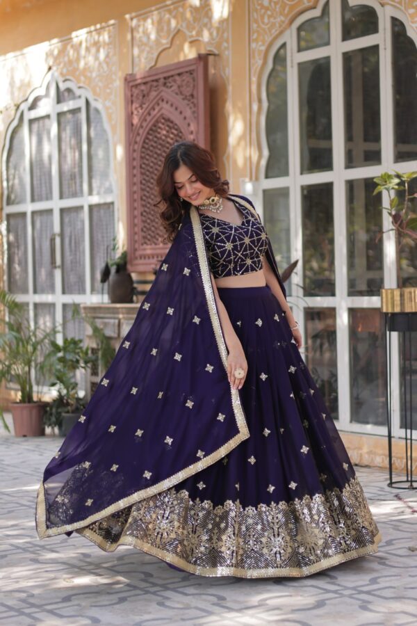 Designer Lehenga collection Made with  Rangoli Silk With Sequins - Image 2