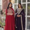 Faux Blooming with Embroidery Zari Sequins-work Premium Designer Readymade Gown