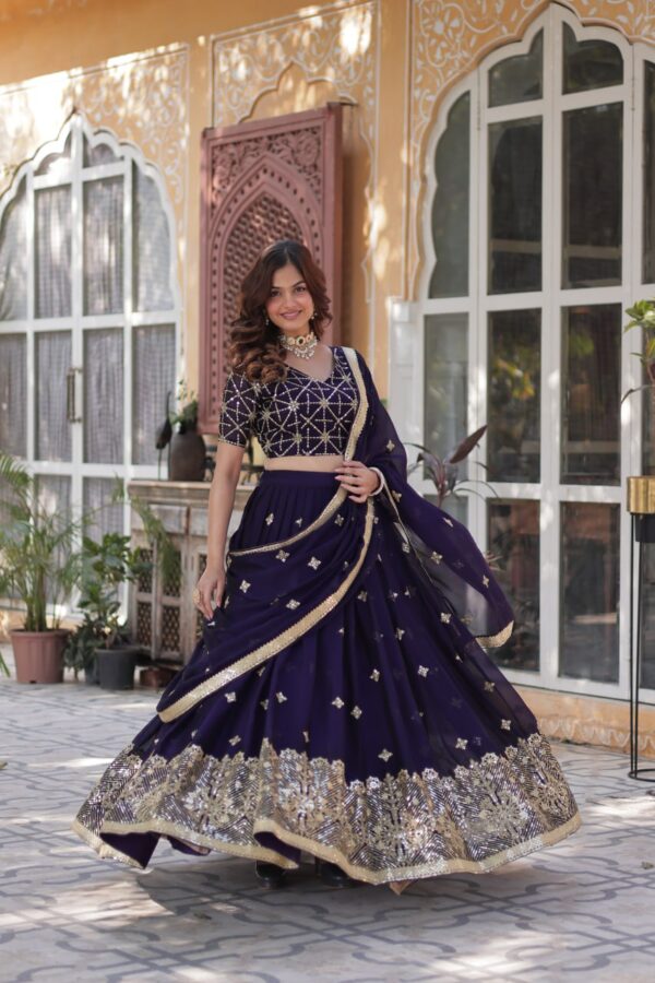 Designer Lehenga collection Made with  Rangoli Silk With Sequins