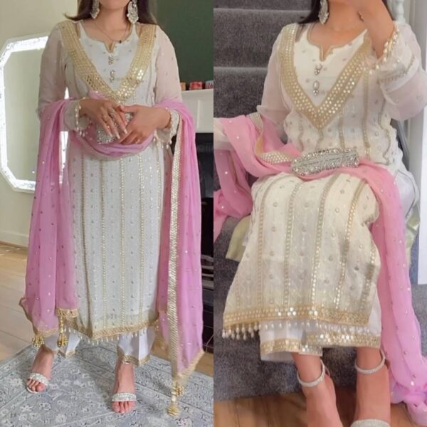 New Designer Party Wear Long Pakistani  Suit In Fancy Style