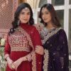 Faux Blooming with Embroidery Zari Sequins-work Premium Designer Readymade Gown - Image 4