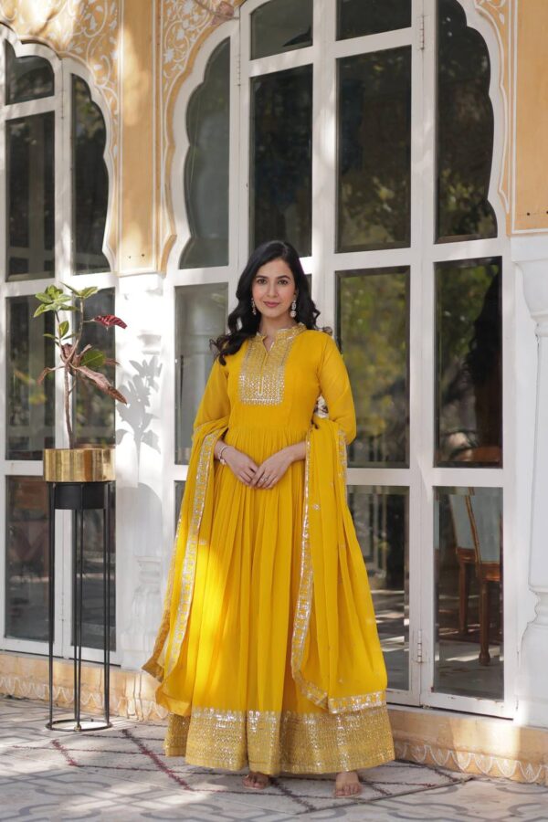 Gown With Dupatta - Image 4