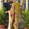 Pure fine 60/60 super dieing cotton fabric straight kurti with pant and dupatta - Image 2