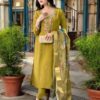 Pure fine 60/60 super dieing cotton fabric straight kurti with pant and dupatta