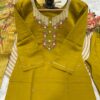 Pure fine 60/60 super dieing cotton fabric straight kurti with pant and dupatta - Image 3