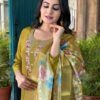 Pure fine 60/60 super dieing cotton fabric straight kurti with pant and dupatta - Image 4